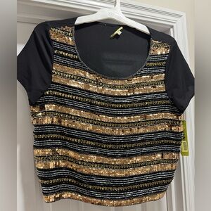 Gianni Bini beaded and sparkle top